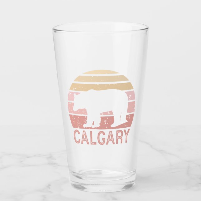 Calgary Alberta Retro Bear Glaskopp (Framsida)