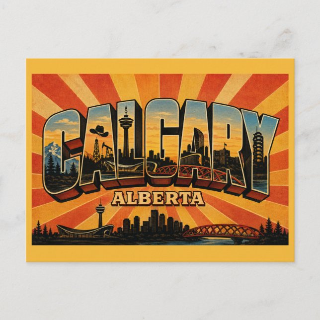 Calgary Alberta Rodeo & Energi Vykort (Framsida)