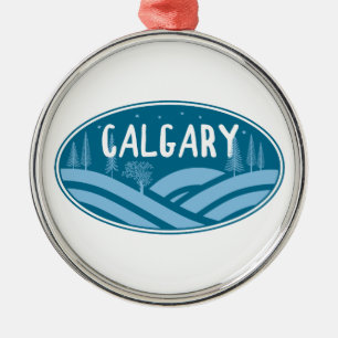 Calgary Alberta Utomhus Julgransprydnad Metall
