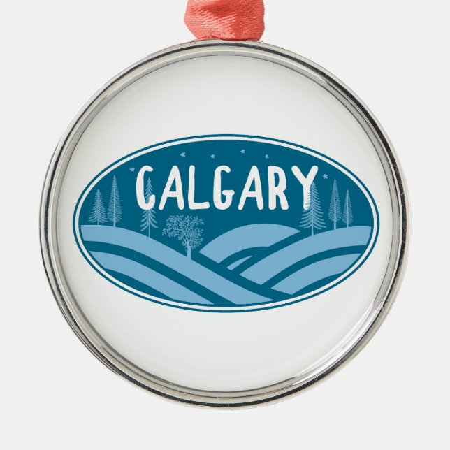 Calgary Alberta utomhus Julgransprydnad Metall (Framsidan)