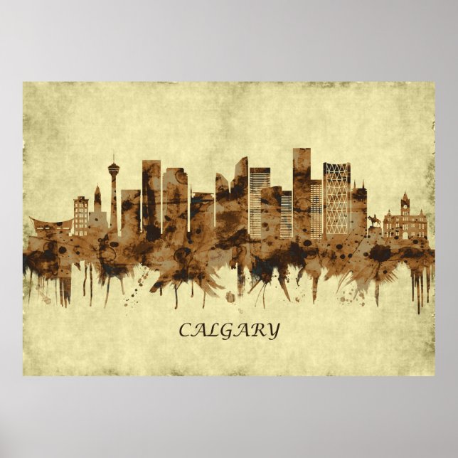 Calgary Canada Cityscape Poster (Framsidan)