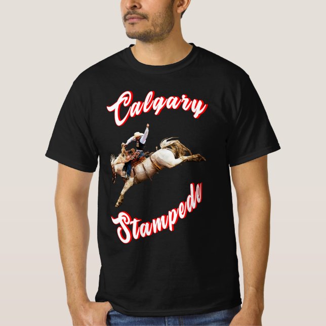 Calgary Canada Hcourjuli Riders Calgary Stampede T Shirt (Framsida)