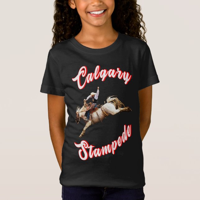 Calgary Canada Hcourjuli Riders Calgary Stampede T Shirt (Framsida)
