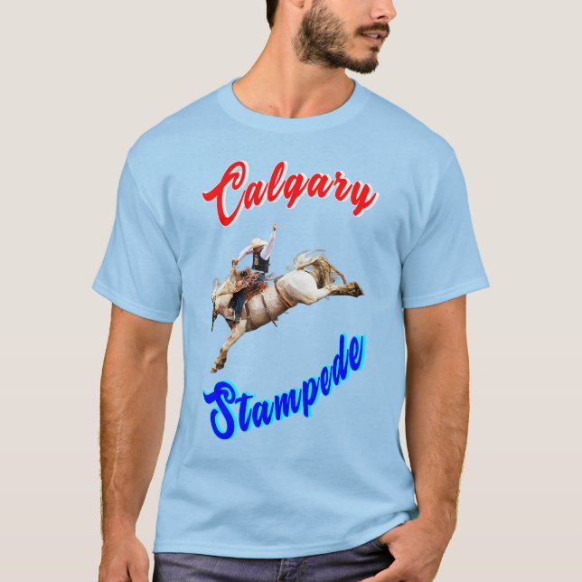 Calgary Canada Horses juli Riders Calgary Stampede T Shirt (Framsida)