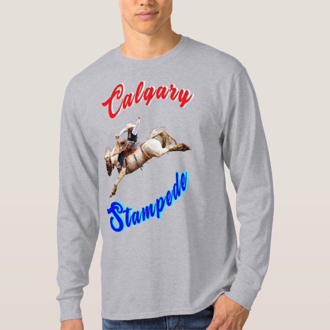 Calgary Canada Horses juli Riders Calgary Stampede T Shirt (Framsida)
