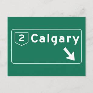 Calgary, Canada Road Sign Vykort