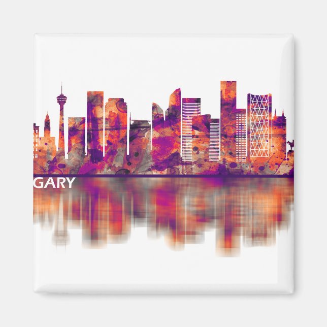 Calgary Canada Skyline Magnet (Framsidan)