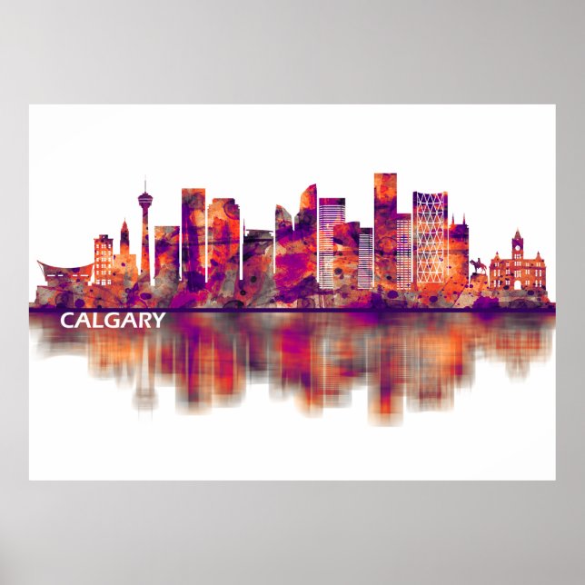 Calgary Canada Skyline Poster (Framsidan)