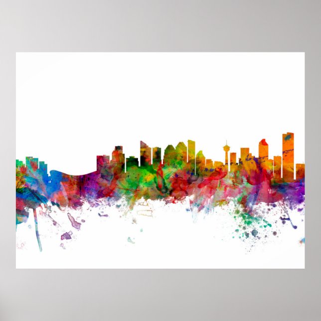 Calgary Canada Skyline Poster (Framsidan)