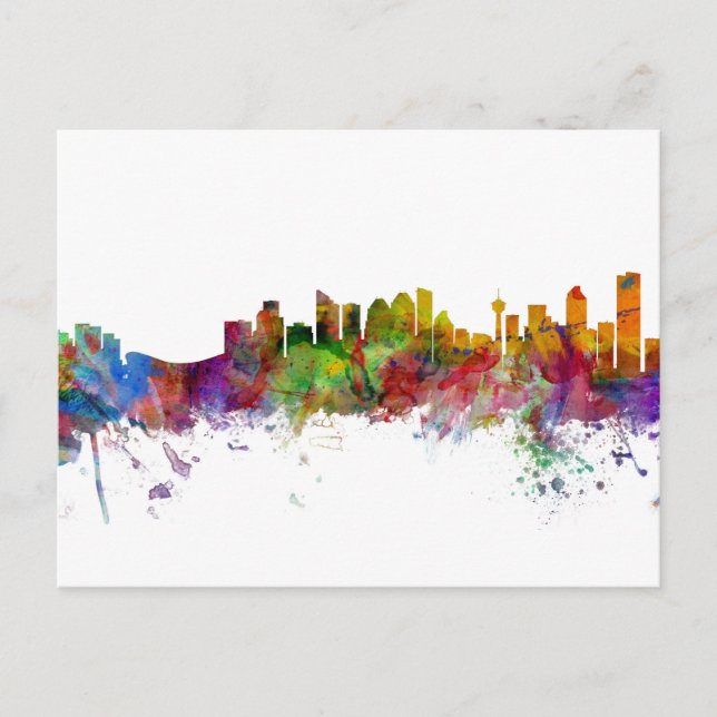 Calgary Canada Skyline Vykort (Framsida)