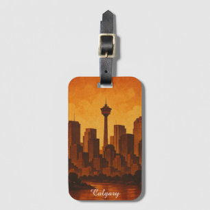 Calgary Canada Vintage resor CItyscape Bagagebricka