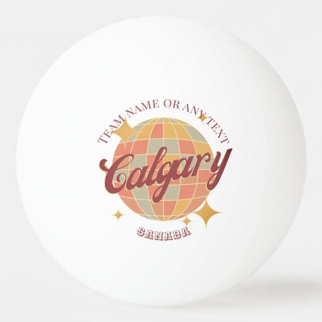 Calgary City Canada bord tennis klubb Pingisboll (Framsidan)