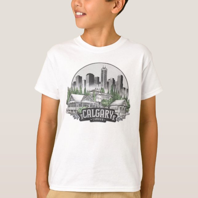 Calgary City Canada USA T Shirt (Framsida)