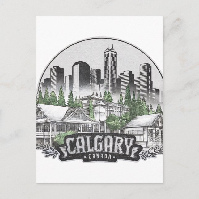 Calgary City Canada USA Vykort (Framsida)