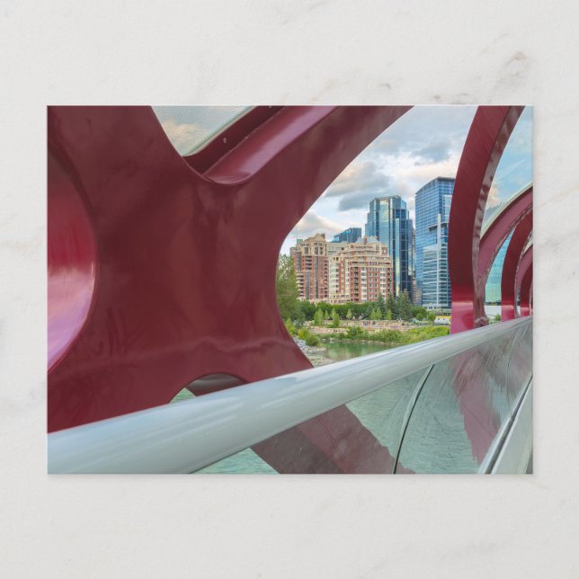 Calgary Cityscape genom fredsbron Vykort (Framsida)