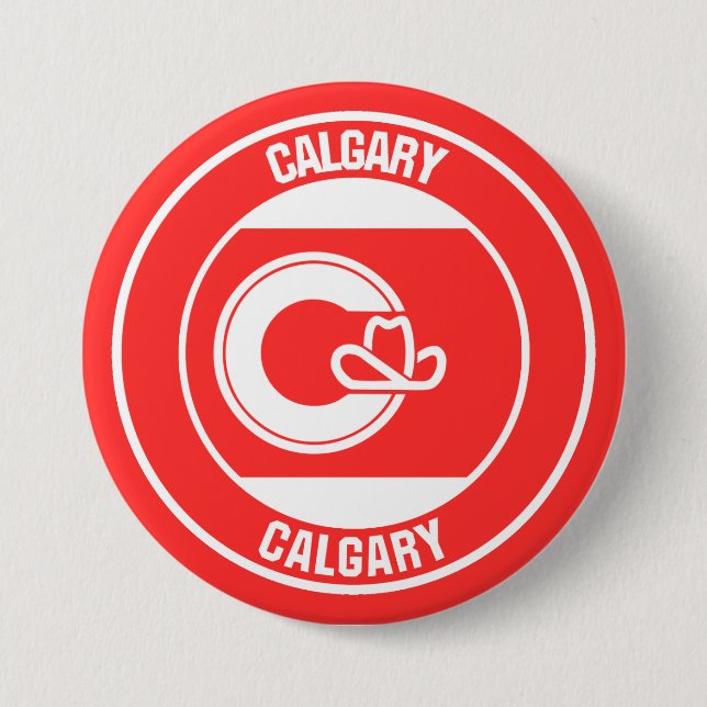 Calgary Columbia Round Emblem Knapp (Framsida)