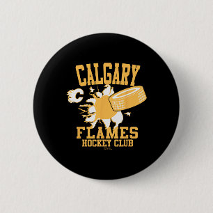 Calgary Flames Hockeypuck sprängd röd officiellt l Knapp