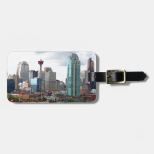 Calgary horisont med byggnader och torn bagagebricka