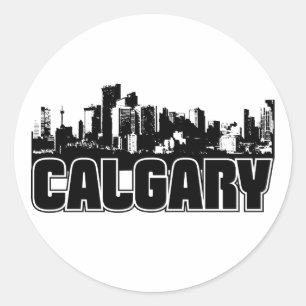 Calgary horisont runt klistermärke