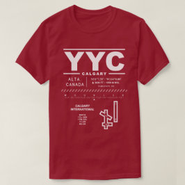 Calgary Internationell flygplats YYC T-Shirt