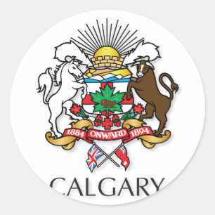 Calgary jackar arm runt klistermärke