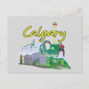 Calgary, Kanada Berömd City Vykort