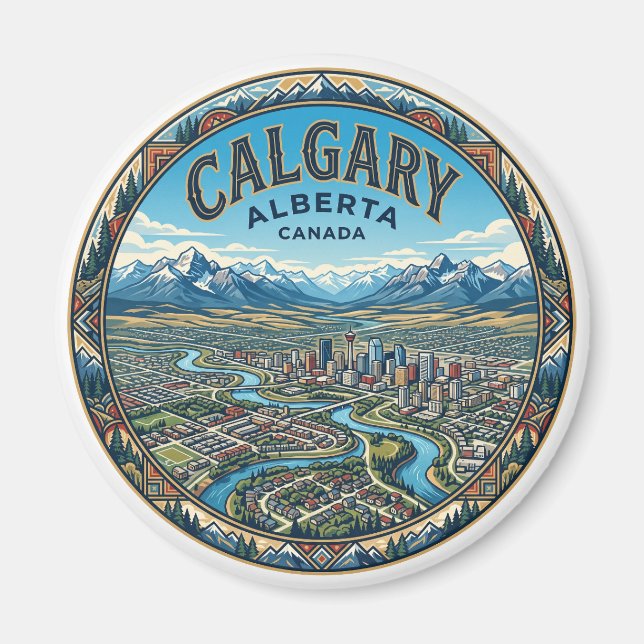 Calgary Kanada Magnet (Framsidan)