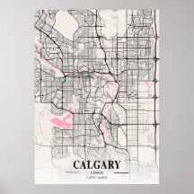 Calgary - Kanada Neapolitan City Karta