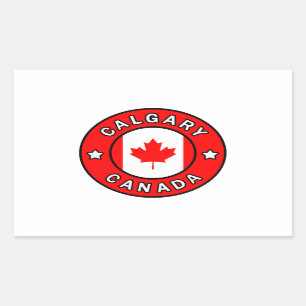 Calgary Kanada Rektangulärt Klistermärke