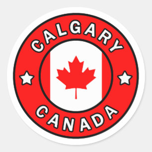 Calgary Kanada Runt Klistermärke