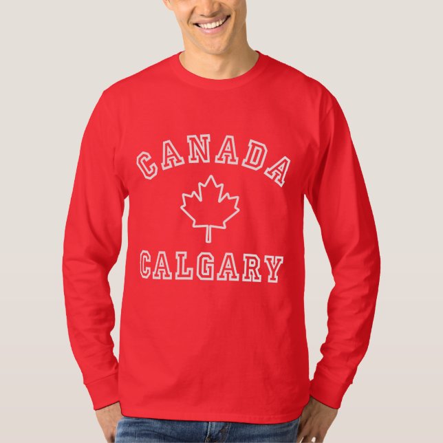 Calgary Kanada Tee Shirt (Framsida)