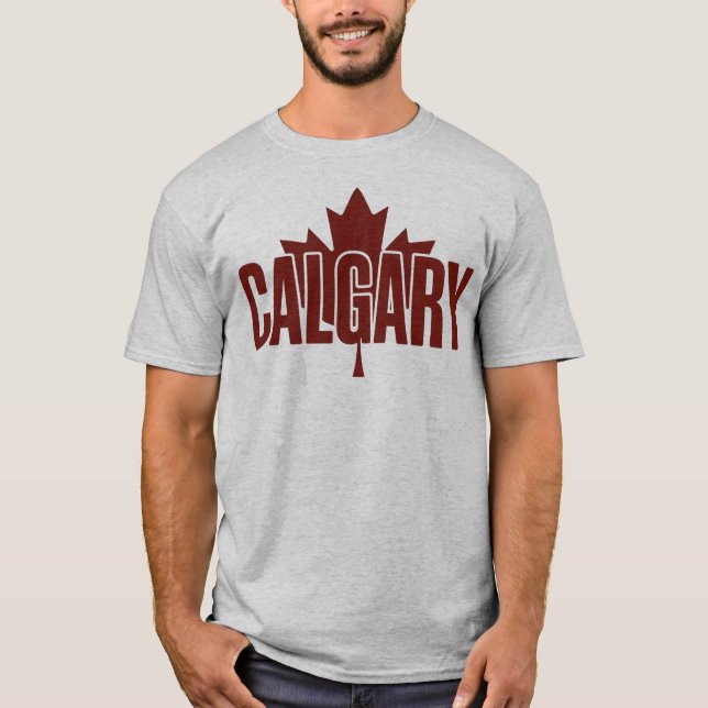Calgary  Maple Leaf Graphic T-Shirt – AB (Framsida)