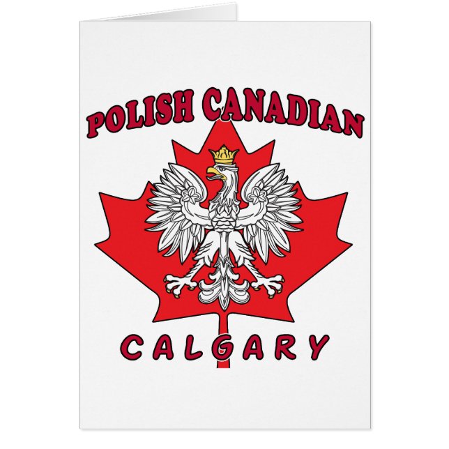 Calgary Polska Canadian Löv Hälsningskort (Framsidan)