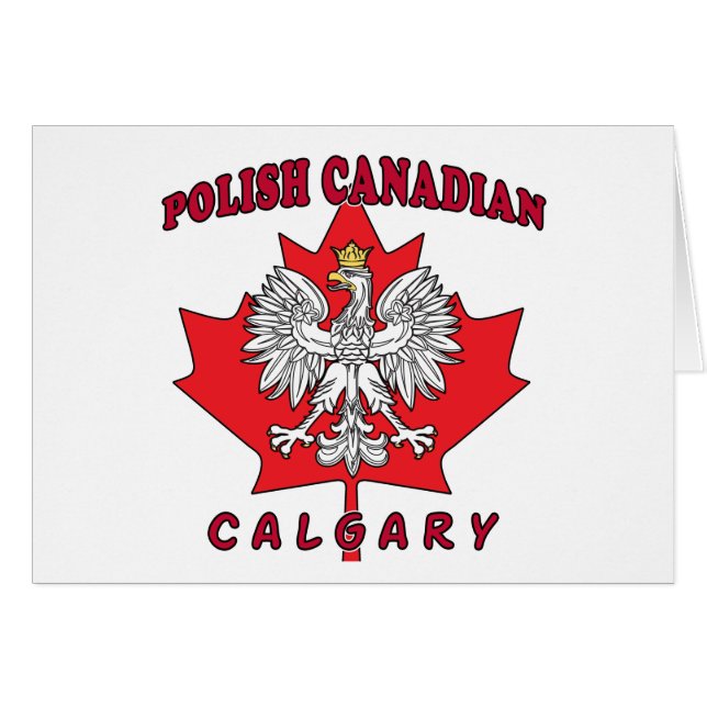 Calgary Polska Canadian Löv Hälsningskort (Framsidan Horizontal)