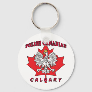 Calgary Polska Canadian Löv Nyckelring