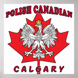 Calgary Polska Canadian Löv Poster