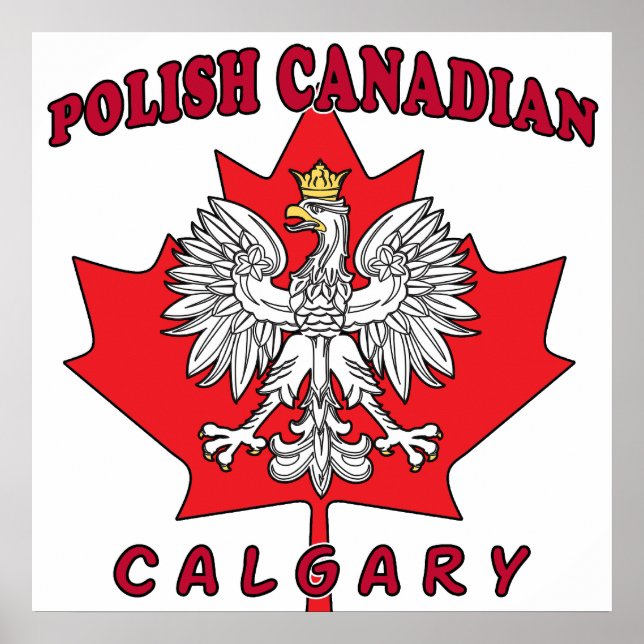Calgary Polska Canadian Löv Poster (Framsidan)