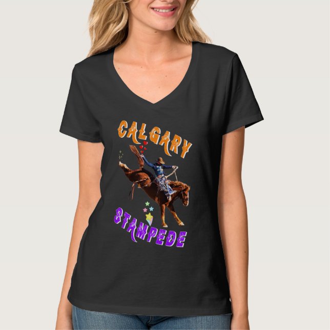 Calgary Pride Stampede T Shirt (Framsida)