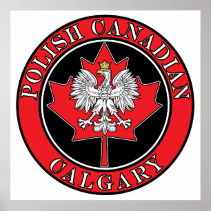 Calgary Round Poland Canadian Löv Poster