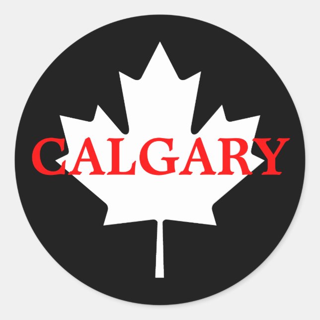Calgary Runt Klistermärke (Framsida)