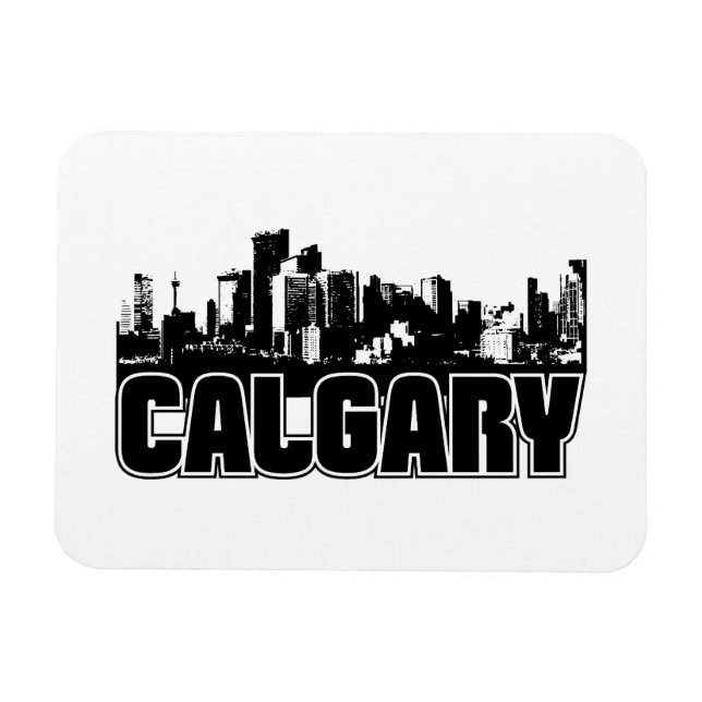 Calgary Skyline Magnet (Horisontell)