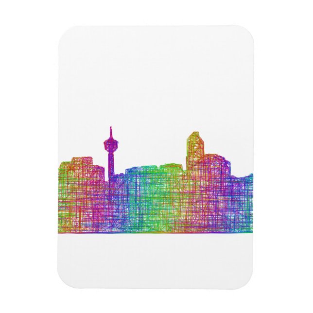Calgary Skyline Magnet (Vertikal)