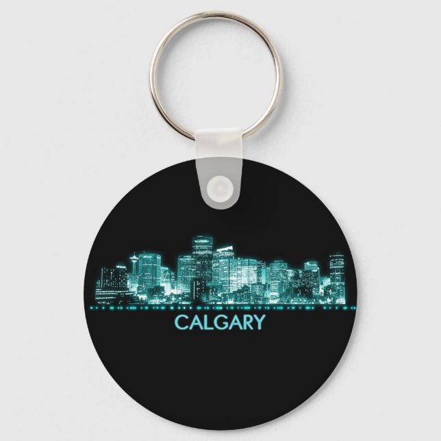 Calgary Skyline Nyckelring (Framsida)