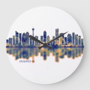 Calgary Skyline Stor Klocka