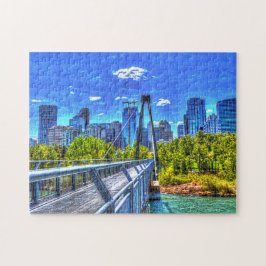 Calgary stads siluett. pussel