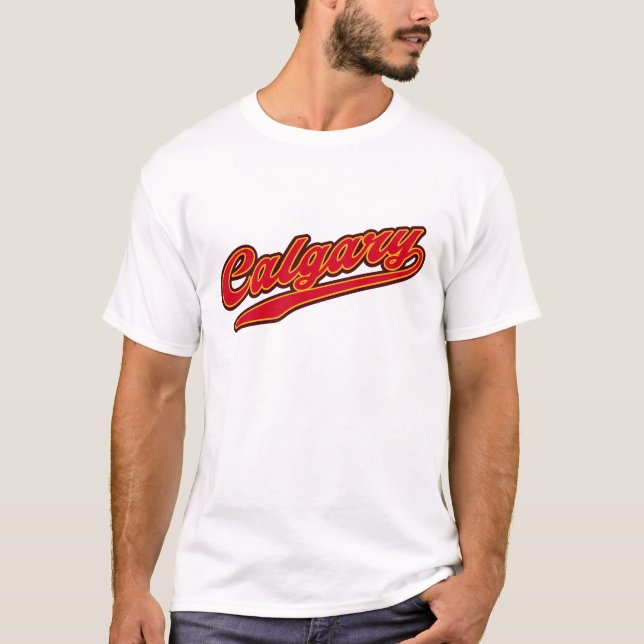 Calgary T-Shirt - Retro Sport Stil (Framsida)