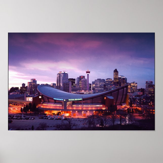 Calgary under solnedgång poster (Framsidan)