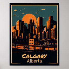Calgary Vintage Art Poster