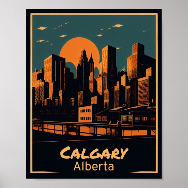 Calgary Vintage Art Poster (Framsidan)