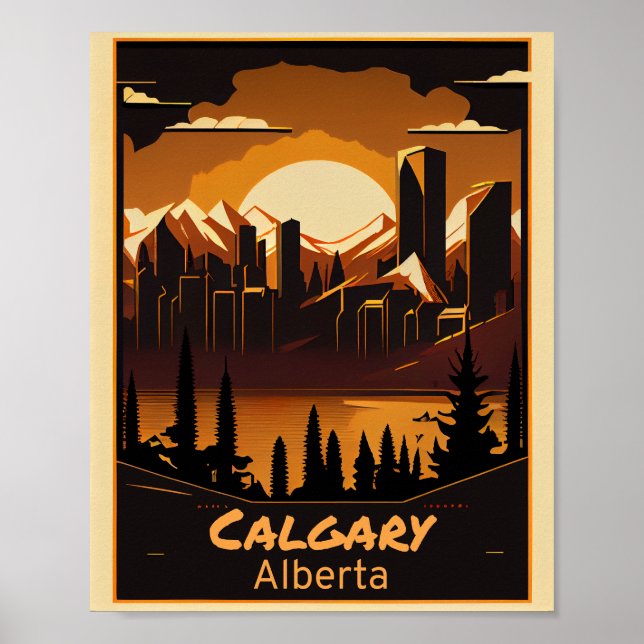 Calgary Vintage Art Poster (Framsidan)